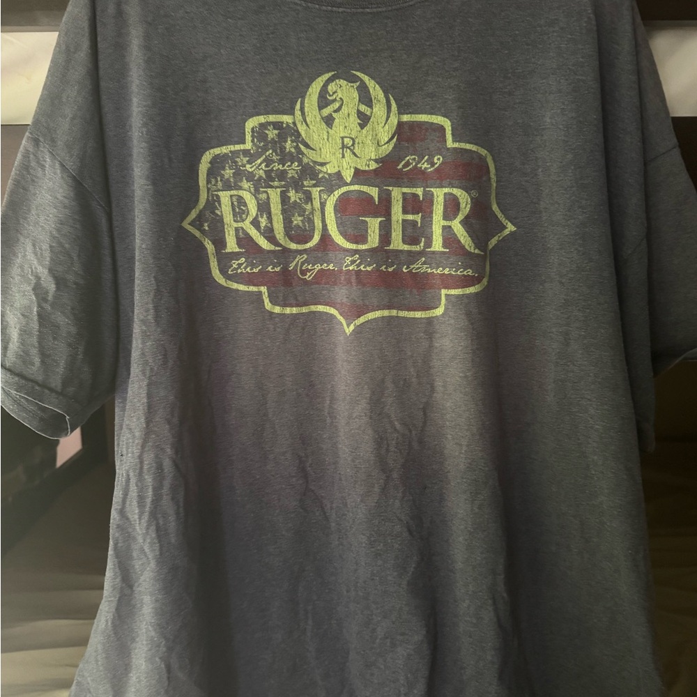 Kruger Charcoal Tee with Yellow Logo